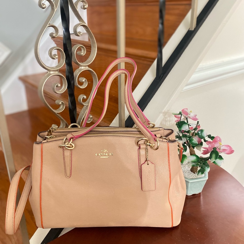 Coach White Large Leather Satchel Shoulder Bag